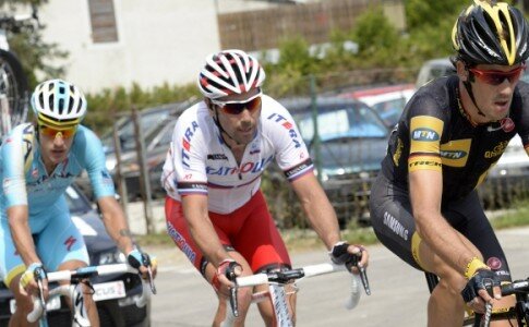 Jacobus Venter leads an escape on stage six of the 2014 Tour de Suisse